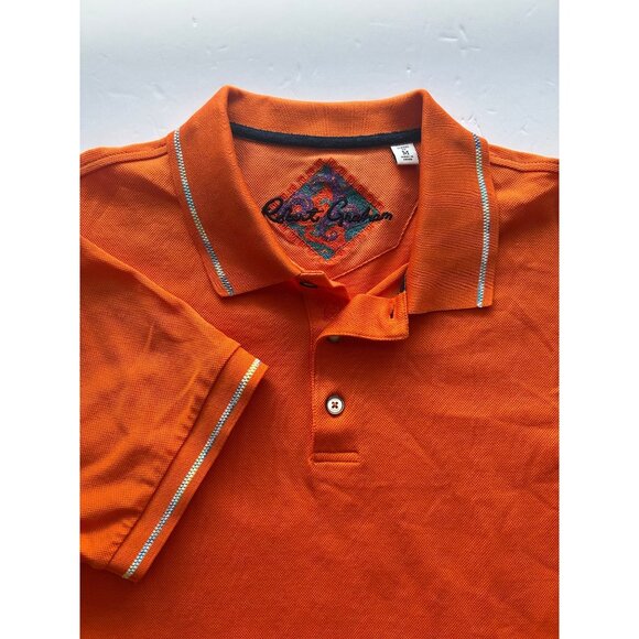 Robert Graham Men's Medium Orange Classic Polo Shirt Short Sleeve - Picture 1 of 11
